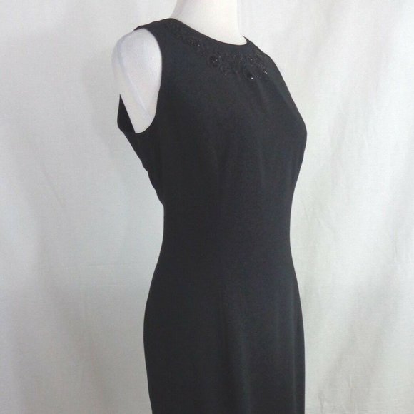 Liz Claiborne NIGHT Black Beaded sz 8 - Picture 4 of 7
